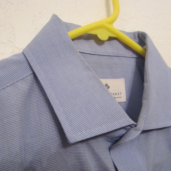 Ryan Seacrest Distinction Men’s Sleeve 32/33 Neck 16 Button Down Blue Dress - Picture 2 of 6